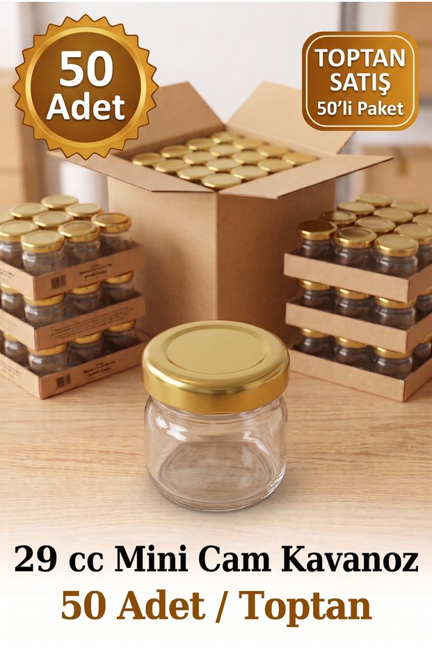 50 Pieces 29 ml Metal Lid 29 Cc Small Sample Jam Honey Promise Engagement Gift Glass Jars