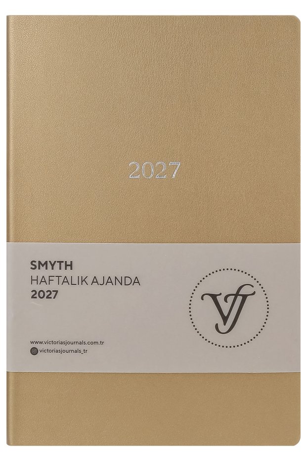 Smyth-2027 Weekly Agenda A5. Flexible Cover.Silver Gilded Edge-.Gold