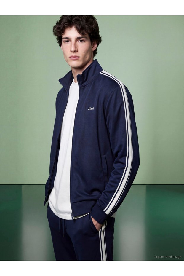 Uzg Store's Men's Zipper Sweatshirt with High Collar for Style Enthusiasts