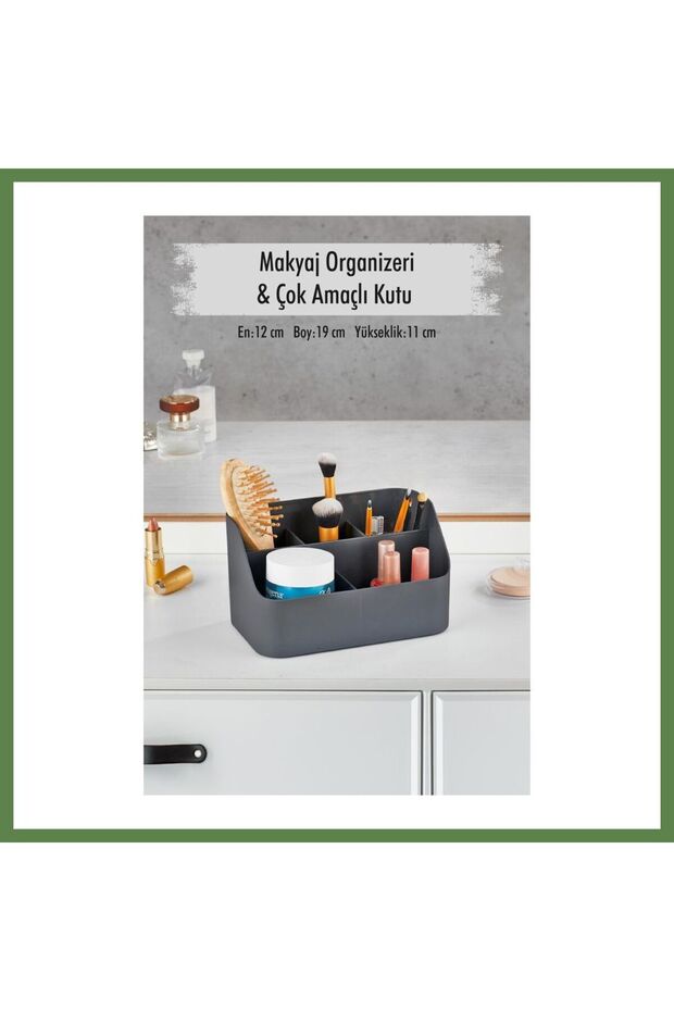 Hobibahçem Smoked Makeup Box & Cosmetic Organizer & Multi-Purpose Box Hb006