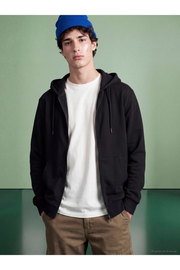 I Hooded Men's Zipper Sweatshirt from Freezen Store