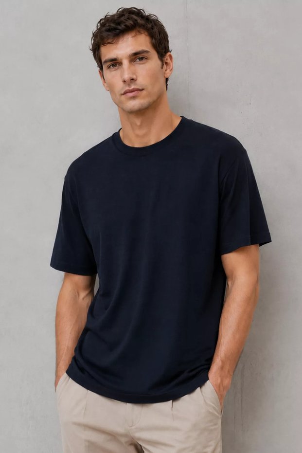 Men's Patterned Crew Neck T-Shirt