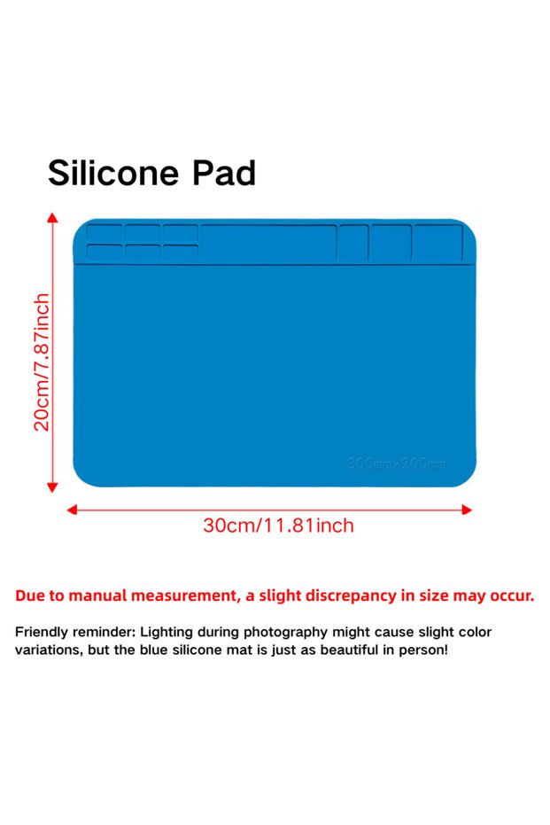 30x20cm Silicone Repair Mat Heat-Resistant Work Pad Waterproof Insulation Board with Multi-Component