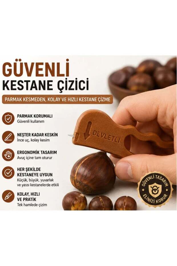 Chestnut Slicer - Ergonomic Chestnut Cutter - Safe Chestnut Slicer - Chestnut Cutting Knife