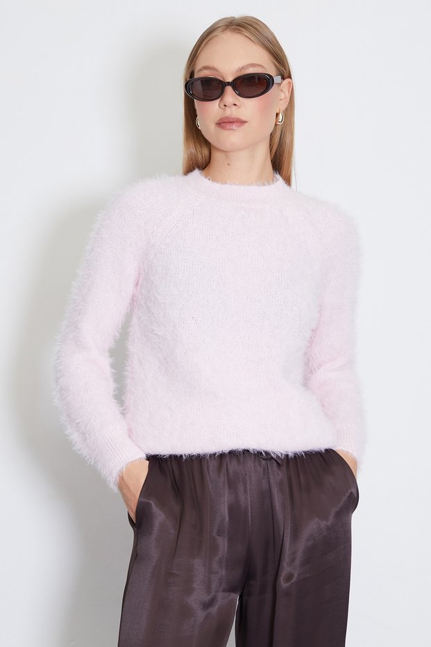 Stand Collar Bearded Sweater