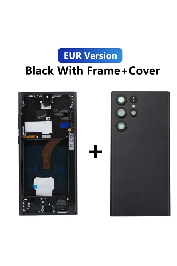 EU Black F Cover S22 Ultra For Samsung For AMOLED S908 S908B S908U S908W S908E LCD Display Touch Scr