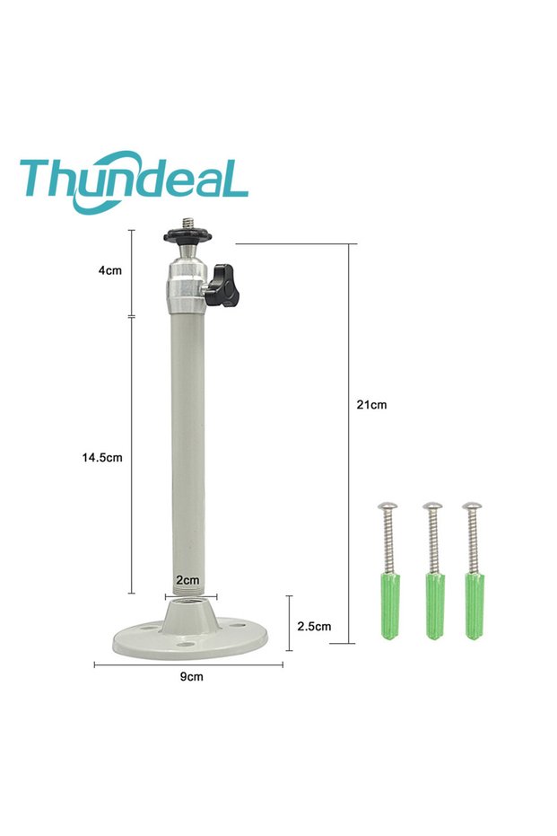 Silver ThundeaL Wall Mount Metal Ceiling Projector Stand 6mm Thread 21 cm Firm Universal Projector