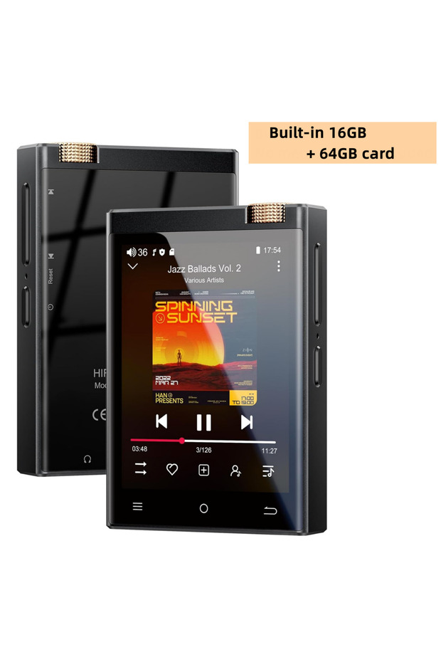 Black 80GB Hi-Fi MP3 Player with Bluetooth and WiFi, Oilsky Lossless DSD High-Resolution Digital Aud
