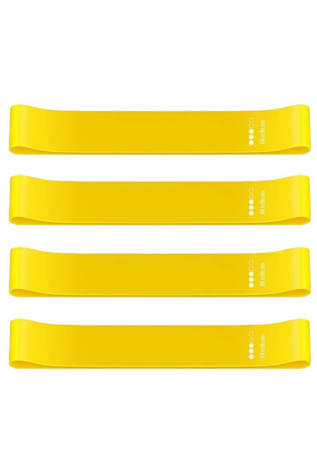 Yellow-4PCS 1/2/4 pcs Yoga Resistance Rubber Bands Fitness Elastic Bands Gym Strength Training Pilat