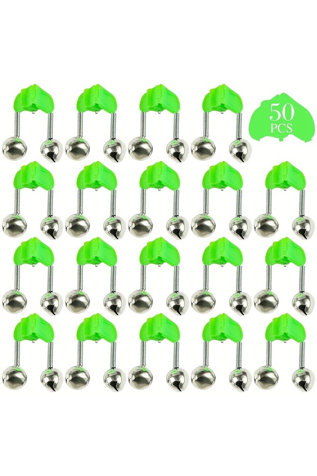 50pcs 10/50pcs Fishing Alarm Bells, Clip Bite Alert Fishing Rod Bell Plastic Fishing Rod Clips With