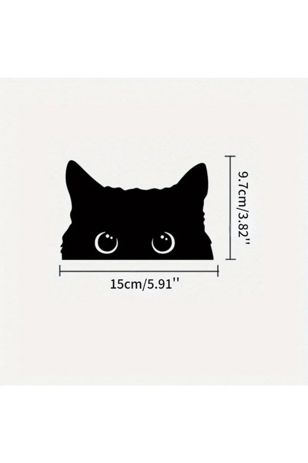M Vinyl Car Sticker Accessory - Waterproof Styling Cover for Car Decoration - Adorable Poor Cat Desi