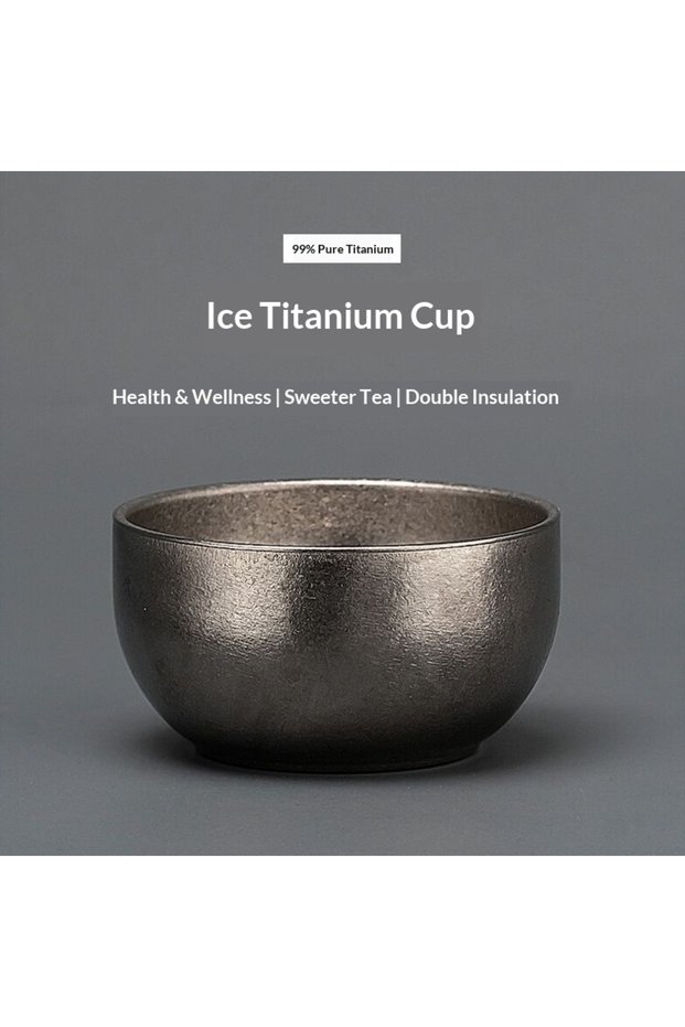 50ml Gianxi Pure Titanium High-End Small Tea Bowl Ice Crystal Master Cup Tea Set Outdoor Camping Per