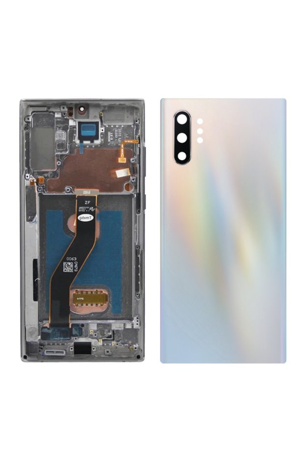 Silver Frame I Cover AMOLED Note 10 Plus Screen for Samsung Galaxy Note10+ N975F Lcd Display Touch S