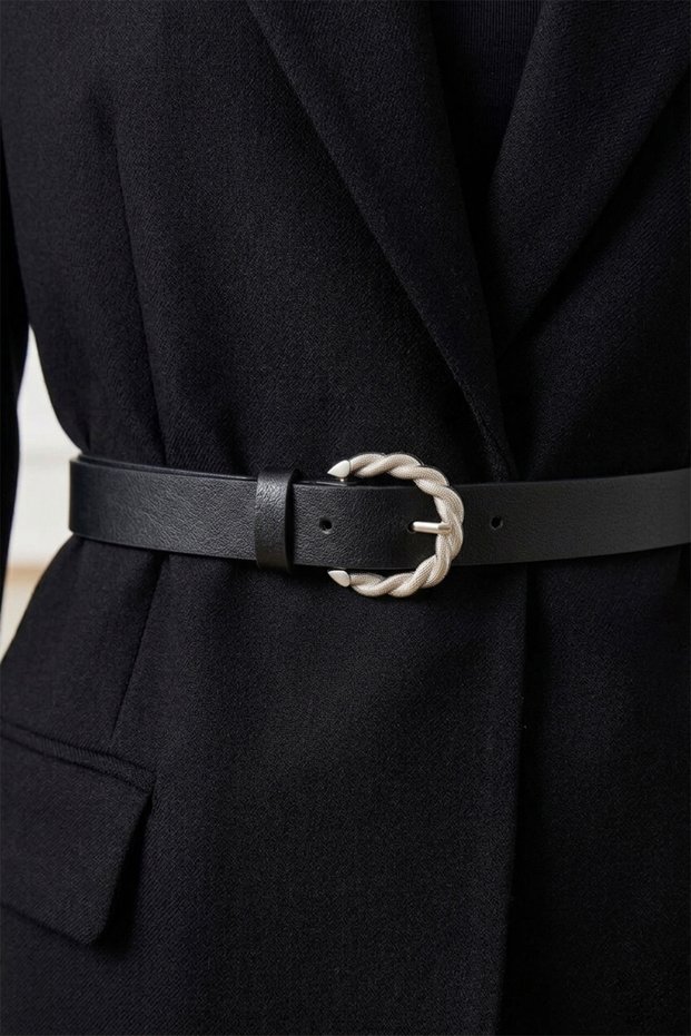 Twisted Faux Leather Belt