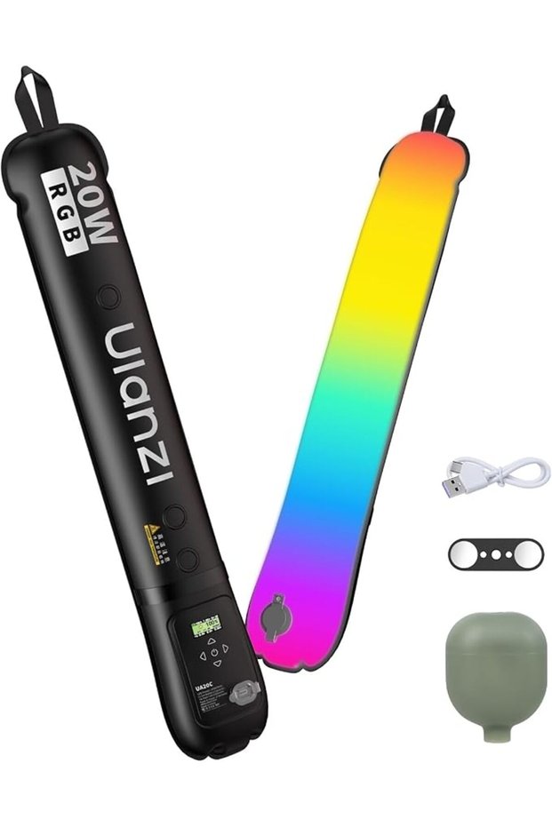 إضاءة قابلة للنفخ من ULANZI بقوة 20 واط مع ألوان RGB