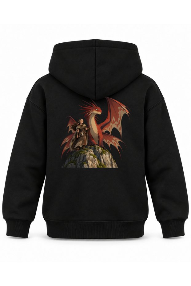 How to Train Your Dragon Bronze Peak Printed Black Kids Hoodie
