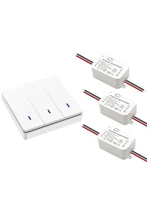 مفتاح إضاءة لاسلكي 86 لوحة حائط RF مفتاح أمان ومستقبل تحكم بقدرة 10 أمبير تيار متردد 220 فولت 85-250 فولت.