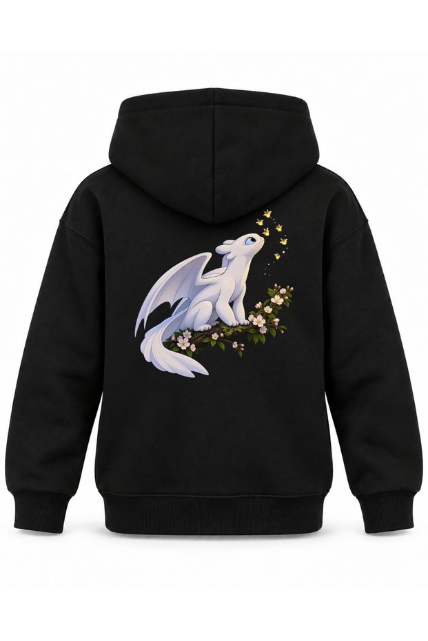 How to Train Your Dragon Firefly Dance Printed Black Kids Hoodie