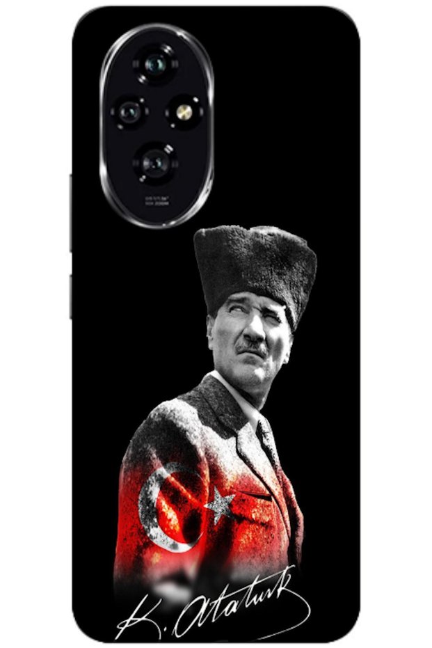 Honor Honor 200 Compatible Case Mustafa Kemal Atatürk Design V2 Silicone Case (Printed)