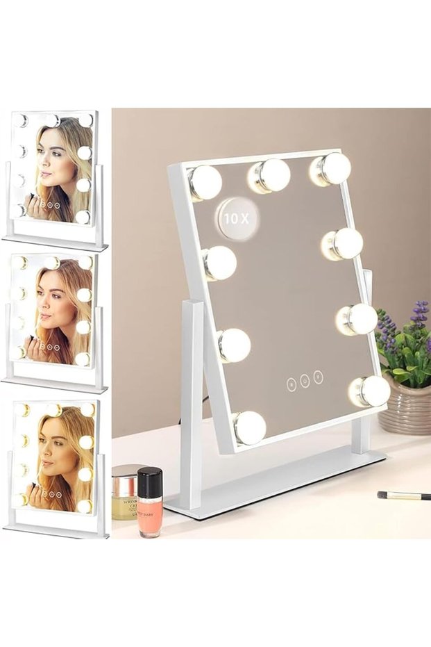 Lukrozi Household Mirror with Table Mount, Rectangular Shape