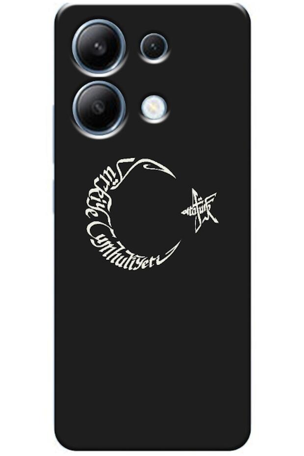 Redmi Note 14S Compatible Case Moon Star and Atatürk Silicone Case (Printed)