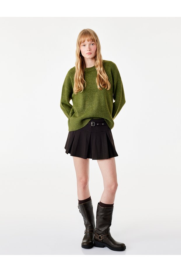 Long Sleeve Crew Neck Basic Knitwear Sweater