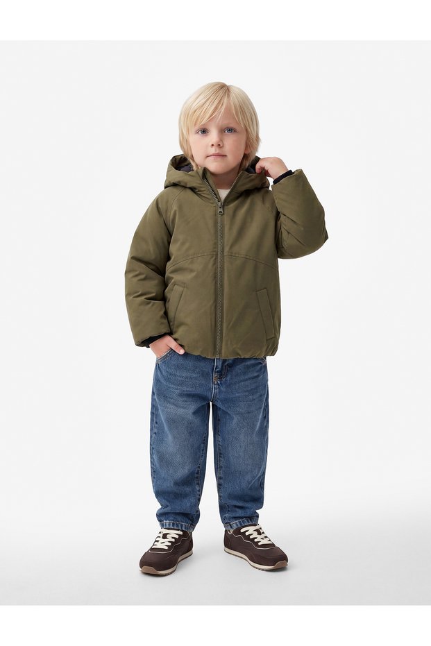 Long Sleeve Hooded Coat with Pockets and Zipper