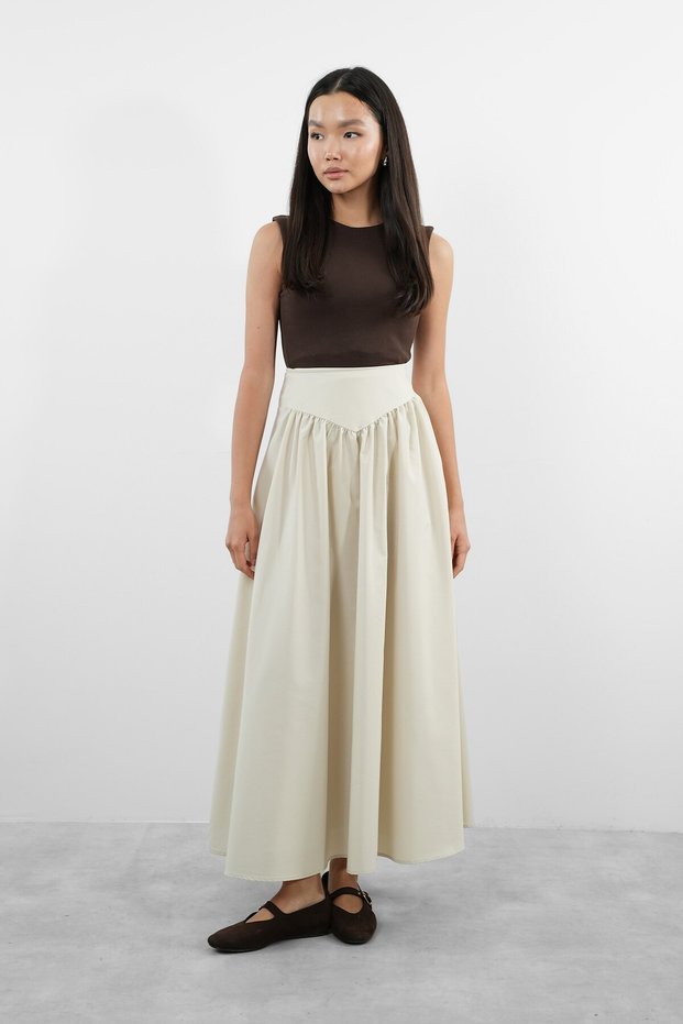 Corsage Gathered Skirt