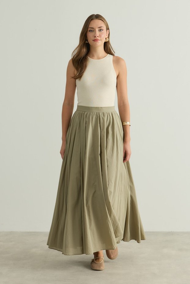 Godeli Lined Cotton Voile Skirt