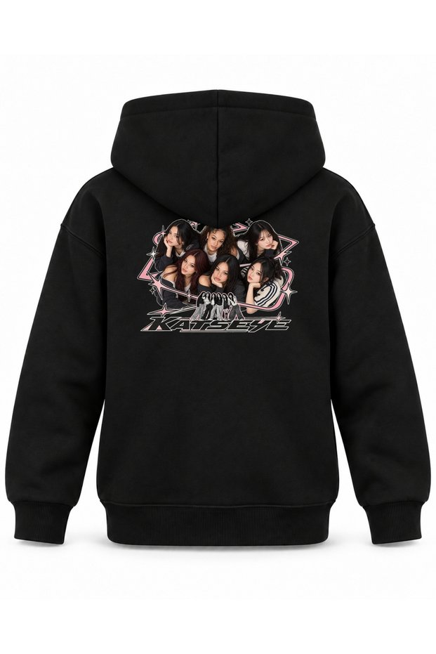 Katseye Labyrinth Line Archive Printed Children's Hooded Sweatshirt
