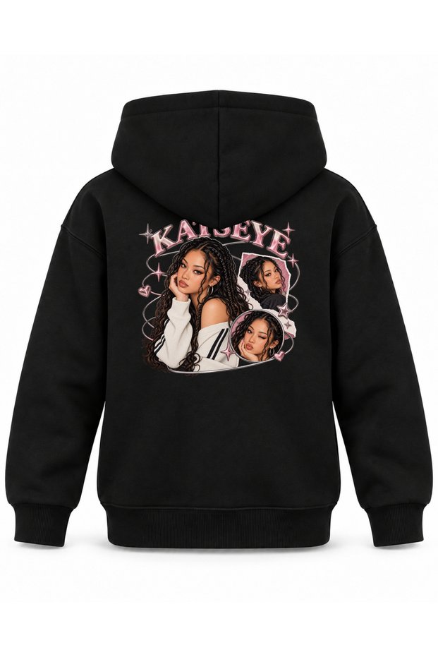Katseye Steel Wire Character Printed Children's Hooded Sweatshirt