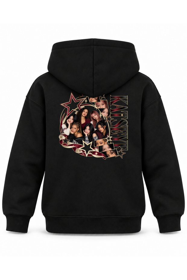 Katseye Star Ladder Portrait Printed Children's Hooded Sweatshirt