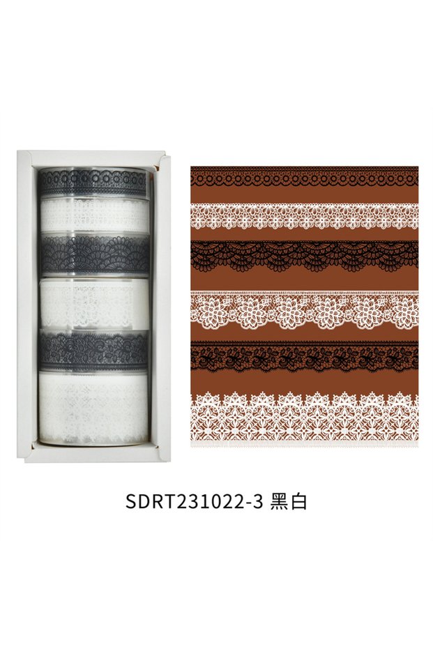 B 6 Rolls Retro Lace PET Washi Tape DIY Diary Decoration Washitape Cinta Adhesiva Decorativa Scrapbo