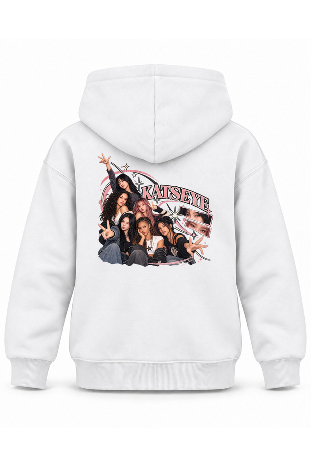 Katseye Double Rainbow Stage Printed Children's Hooded Sweatshirt