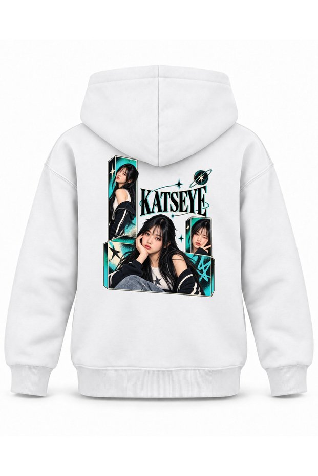 Katseye Box Opening Graphic Printed Children's Hooded Sweatshirt