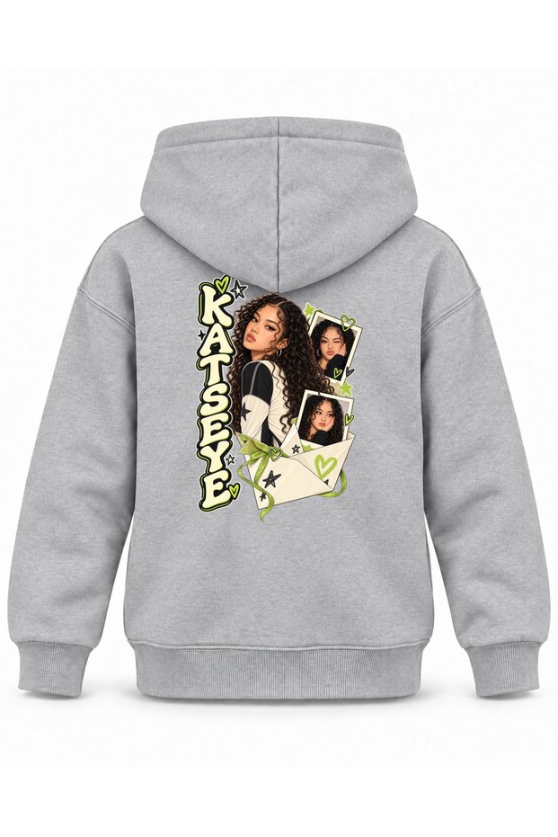 Katseye Photo Envelope Character Printed Children's Hooded Sweatshirt