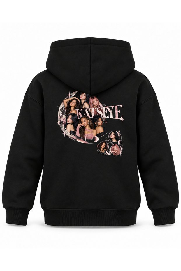 Katseye Moon Cycle Editorial Printed Children's Hooded Sweatshirt