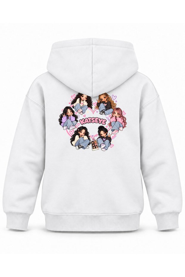 Katseye Window Character Printed Children's Hooded Sweatshirt