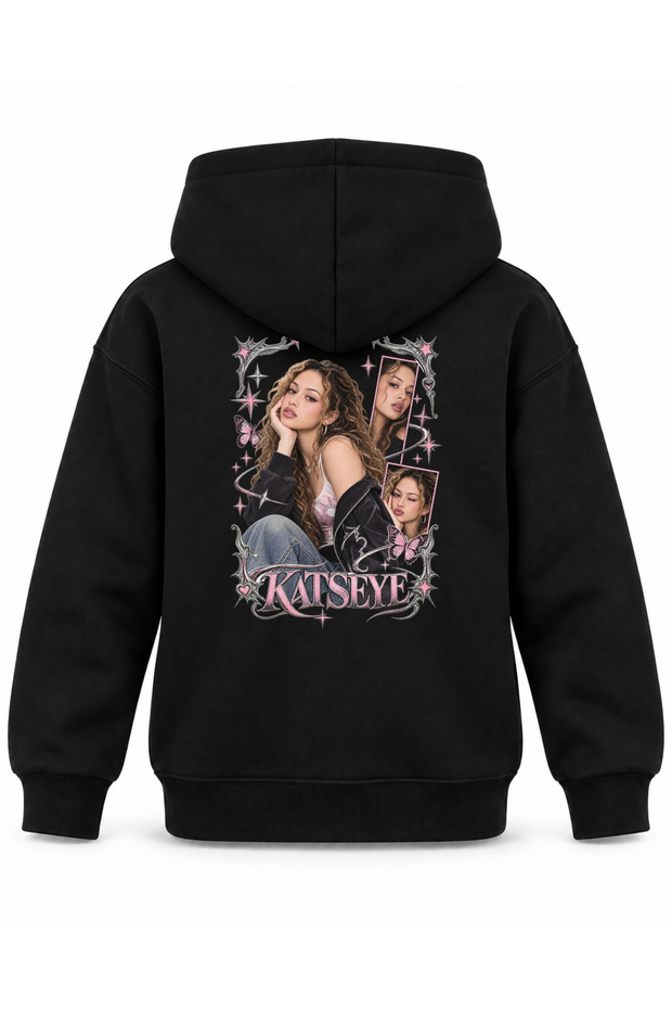 Katseye Broken Frame Graphic Printed Children's Hooded Sweatshirt