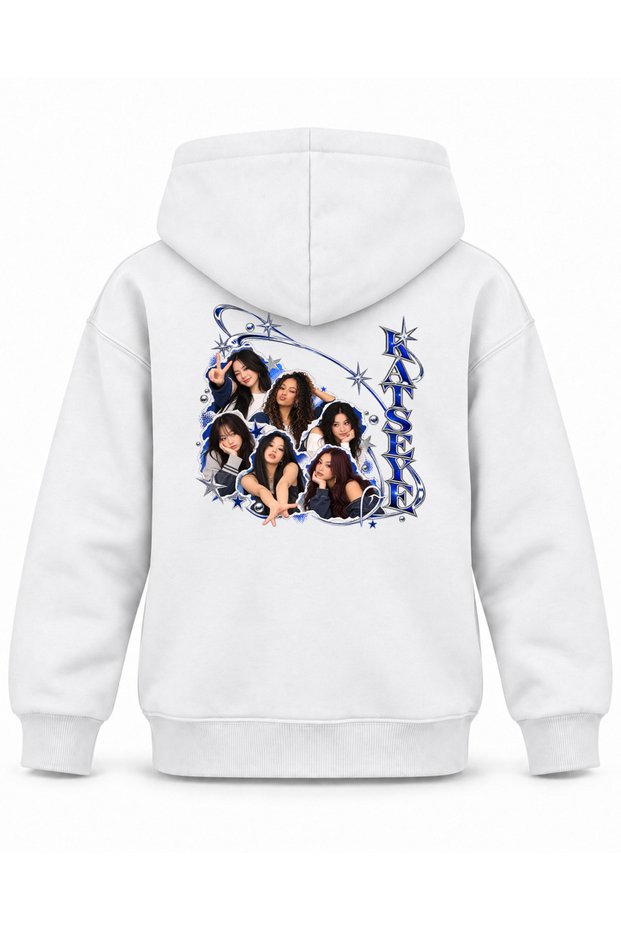Katseye Torn Atlas Stage Printed Children's Hooded Sweatshirt