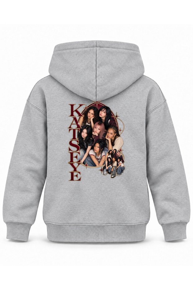 Katseye Kemerli Sahne Editorial Printed Children's Hooded Sweatshirt