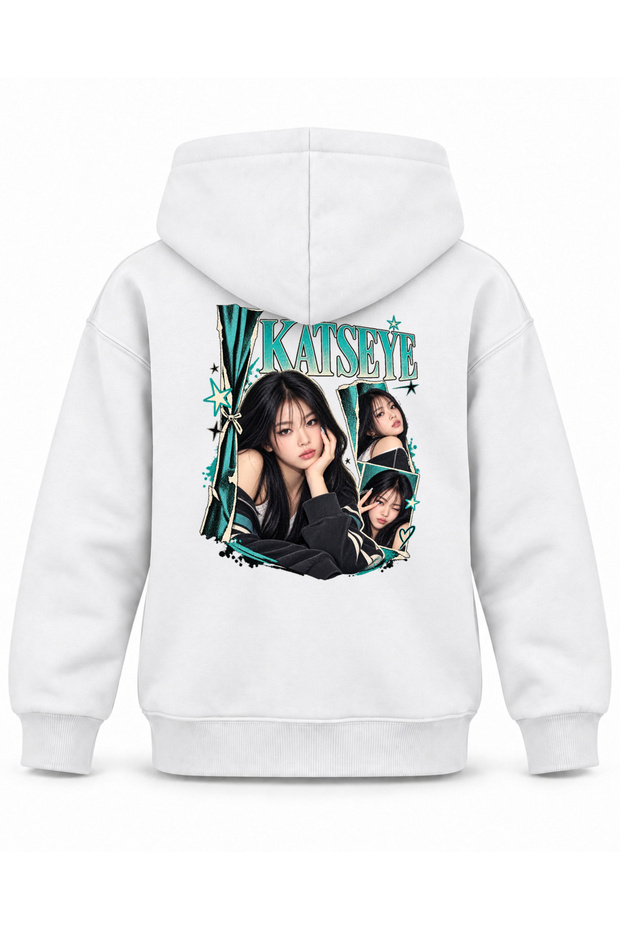Katseye Stage Curtain Graphic Printed Children's Hooded Sweatshirt