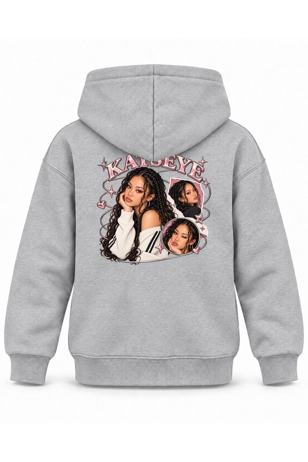 Katseye Steel Wire Character Printed Children's Hooded Sweatshirt