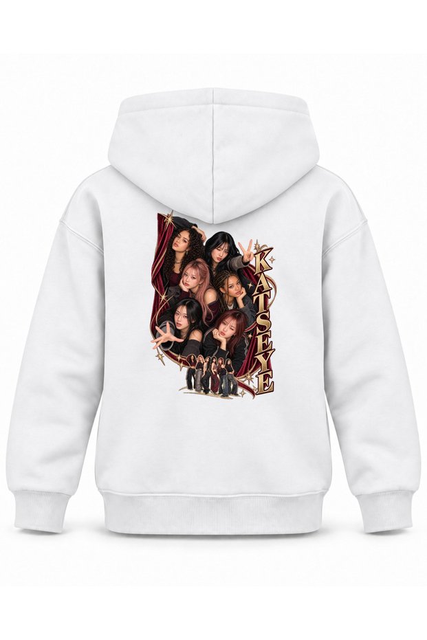 Katseye Stage Curtain Stage Printed Children's Hooded Sweatshirt