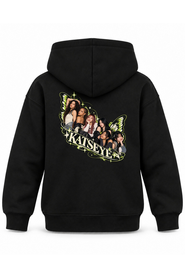 Katseye Butterfly Wings Stage Printed Children's Hooded Sweatshirt