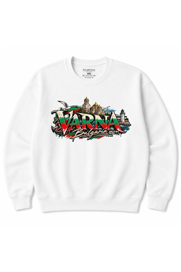 Varna Bulgaria 052 – Bulgarian Flag Coastal Heritage Graphic Sweatshirt