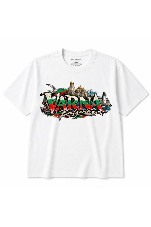 Varna Bulgaria 052 – Bulgarian Flag Coastal Heritage Graphic T-Shirt