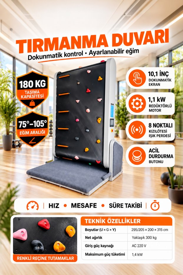 Premium Climbing Pro Tırmanma Duvarı