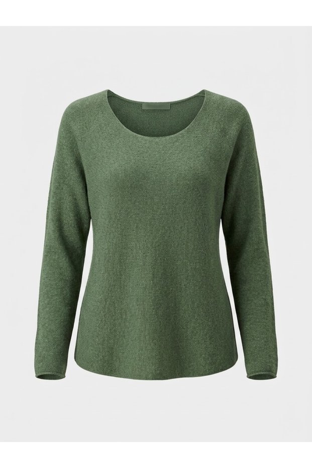 Crew Neck Italian Angora Knitwear Blouse – Casual & Stylish