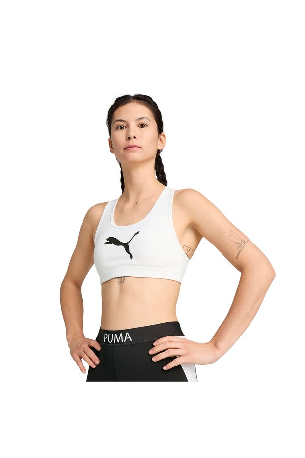 4Keeps Mid Support Women's White Training Sports Bra 52696102